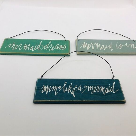 Mermaid Is In Motivational Sign Beach Ornament - Picture 2 of 3